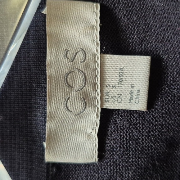 COS Blue Polo Shirt Classic Preppy Cotton Lightweight Knit Design, Size S - Picture 7 of 9
